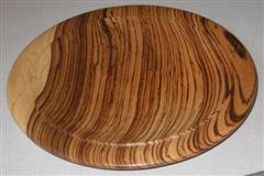 Zebrano platter by Bill Burden